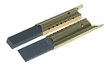 Щетки угольные 5х13.5, СЭНДВИЧ, в металлической оправе, высокое качество, L94MF7, пара, VUB ( выступы по бокам друг напротив друга)