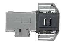 УБЛ Bosch, 3 контакта, белое, короткое,  код 610147, нет прорези возле окна крючка