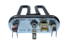 Тэн 1600W, прямой, с датчиком, L=175 мм, l=11 мм,  резинка c "юбкой", для LG,  Candy, код 41041525, 41035057, сдвоенные клеммы, Thermowatt