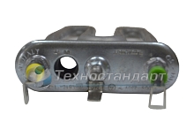 Тэн 1700W, слегка изогнут, с отверстием под датчик, L=170 мм, l=14 мм, резинка ровная, одна клемма сдвоена, для Indesit, код 087188,Thermowatt