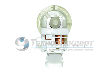 Помпа на 3 длинных защелках (по радиусу), выводы назад, раздельно, Copreci, для полноразмерных ПММ Bosch