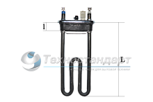 Тэн 1300W, прямой, с датчиком, L=160 мм, l=20 мм, резинка с "юбкой", сдвоенные клеммы, Thermowatt, Kawai, Irca для Candy, код 41034901, 41042459