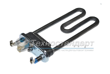 Тэн 1300W, прямой, с датчиком, L=160 мм, l=20 мм, резинка с "юбкой", сдвоенные клеммы, Thermowatt, Kawai, Irca для Candy, код 41034901, 41042459