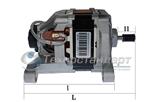 Двигатель стиральной машины Beko, L=217 мм, l=165 мм, l1=25,1 мм,  код 2829970300, 2841290300, 2847860400