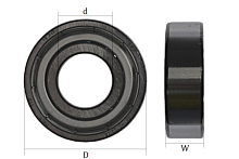 Подшипник 202 ZZ, SKF, прозрачная упаковка