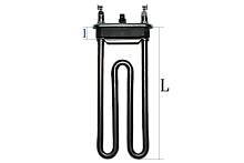 Тэн 1700W, прямой, с отверстием под датчик, L=170 мм, l=14 мм, резинка ровная , для Indesit, Ariston, код 094715, T-Controls, замена HTR017 
