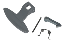 Ручка люка LG, код 3650ER3002B, 3650EN3005A,1.25.017.00, 3119001, серая, с крючком