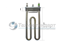Тэн 1460W, прямой, с отверстием под датчик, L=150 мм, l=14 мм, резинка ровная, код 299508