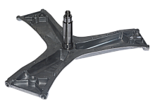 Крестовина барабана стиральной машины Bosch, лучи 24,5 см,вал 11,8 см, посадка под сальник 35 мм, под подшипник 30 и 25 мм, код 744285