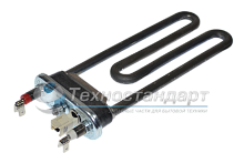 Тэн 1600W, прямой, с датчиком, L=175 мм, l=11 мм,  резинка c "юбкой", для LG,  Candy, код 41041525, 41035057, сдвоенные клеммы, Thermowatt