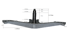 Крестовина барабана стиральной машины Bosch, лучи 24,5 см,вал 11,8 см, посадка под сальник 35 мм, под подшипник 30 и 25 мм, код 744285