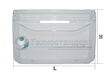 Панель ящика малая, холодильника Indesit-Ariston, H=160 мм, L= 245 мм, код 385672