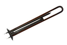 Тэн для водонагревателя, для Thermex, 1300W, медь, резьба под анод М4, L= 300 мм, фланец 64 мм