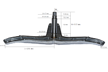 Крестовина барабана стиральной машины Bosch,лучи 23,5см,вал 11,7см, (для барабанов Bosch 215117,9000809334) не требует доработки, втулка из нержавейки