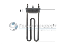 Тэн 1600W, прямой, с отверстием под датчик, L=175 мм, l=18 мм,  резинка ровная, для LG, Thermowatt, Kawai