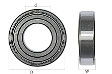 Подшипник 205 ZZ, SKF, прозрачная упаковка